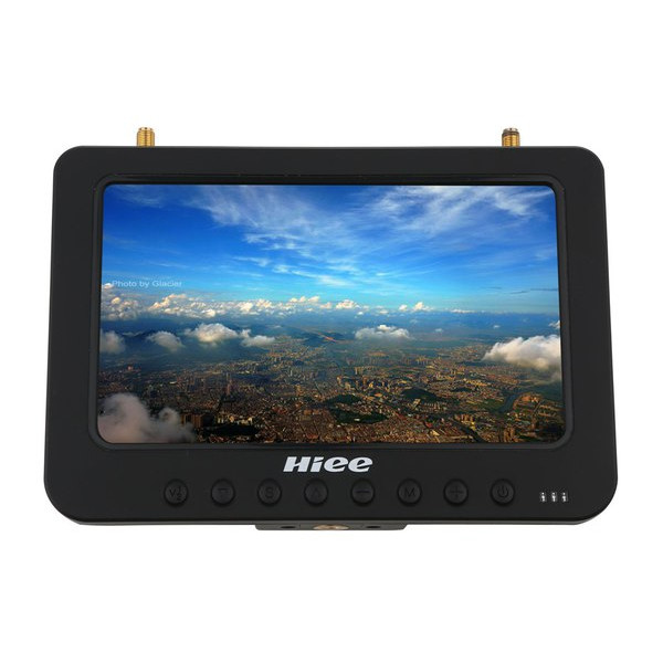 Дисплей FPV 7" HIEE RM803 с двумя приёмниками 5.8GHz 32 канала + адаптер